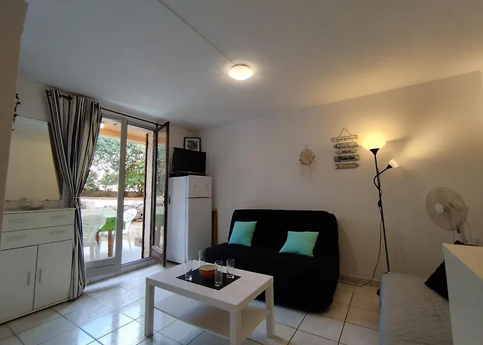 T2 Saint-pierre-la-mer: Terrasse, Parking Prive, Tennis - 4 Pers. - Fr-1-795-23 公寓 *